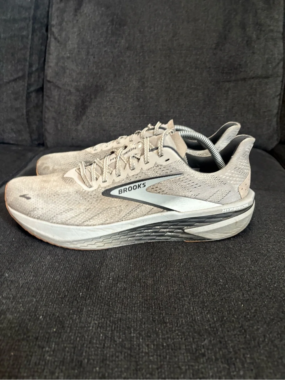 Brooks Hyperion 2 Shoes Men's Size 12.5 Grey Road Running Athletic Gym Sneaker